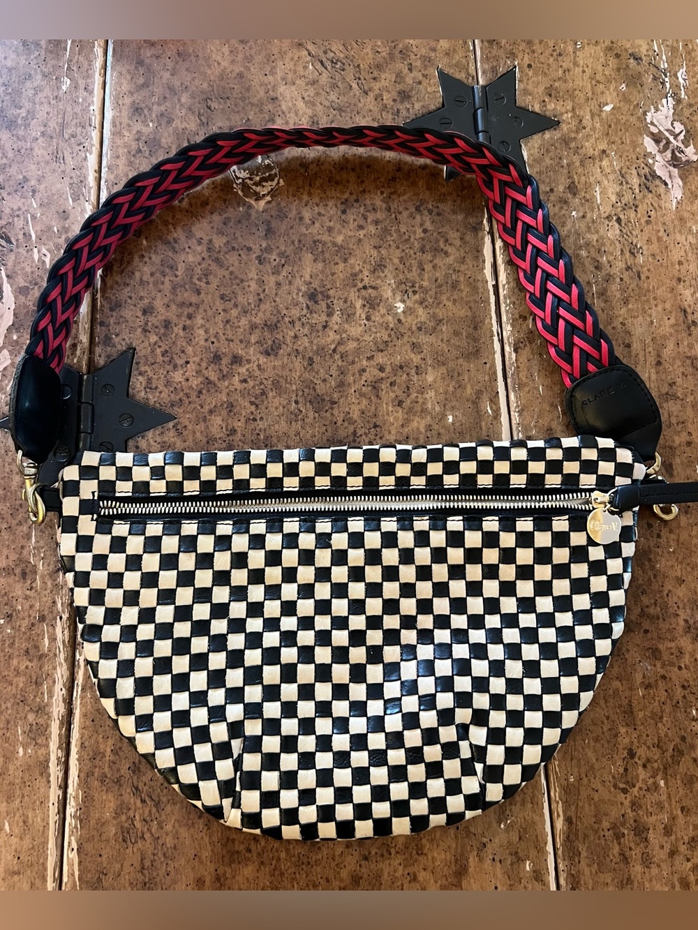 Clare V. Grande Woven Leather Belt Bag